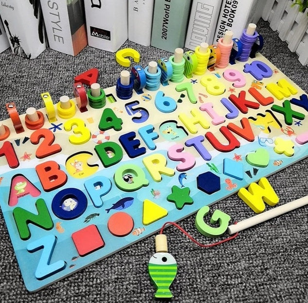 3D Geometric Digital Letter Educational Toy