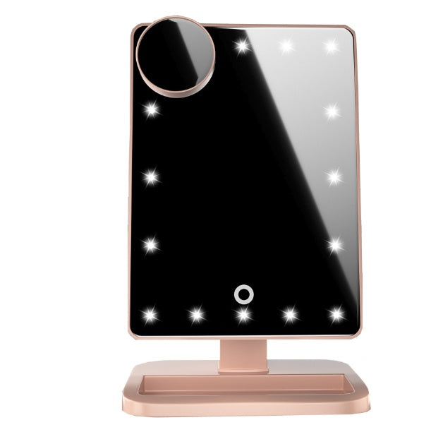 Touch Screen Makeup Mirror With LED Light Bluetooth Speaker