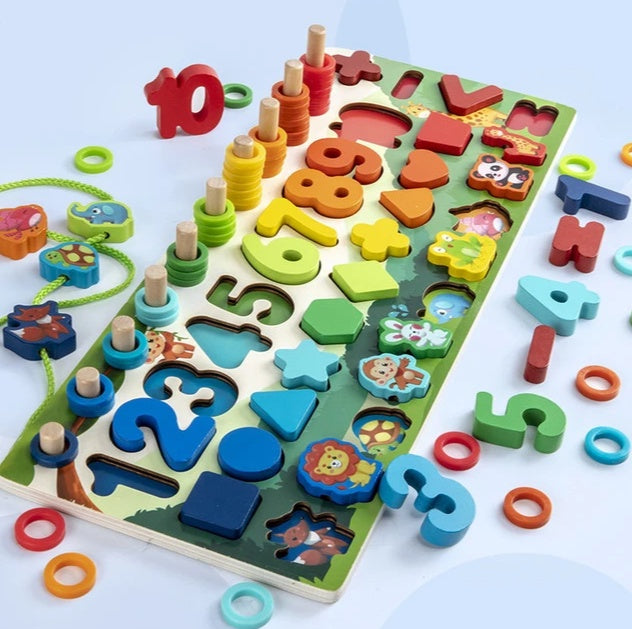 3D Geometric Digital Letter Educational Toy