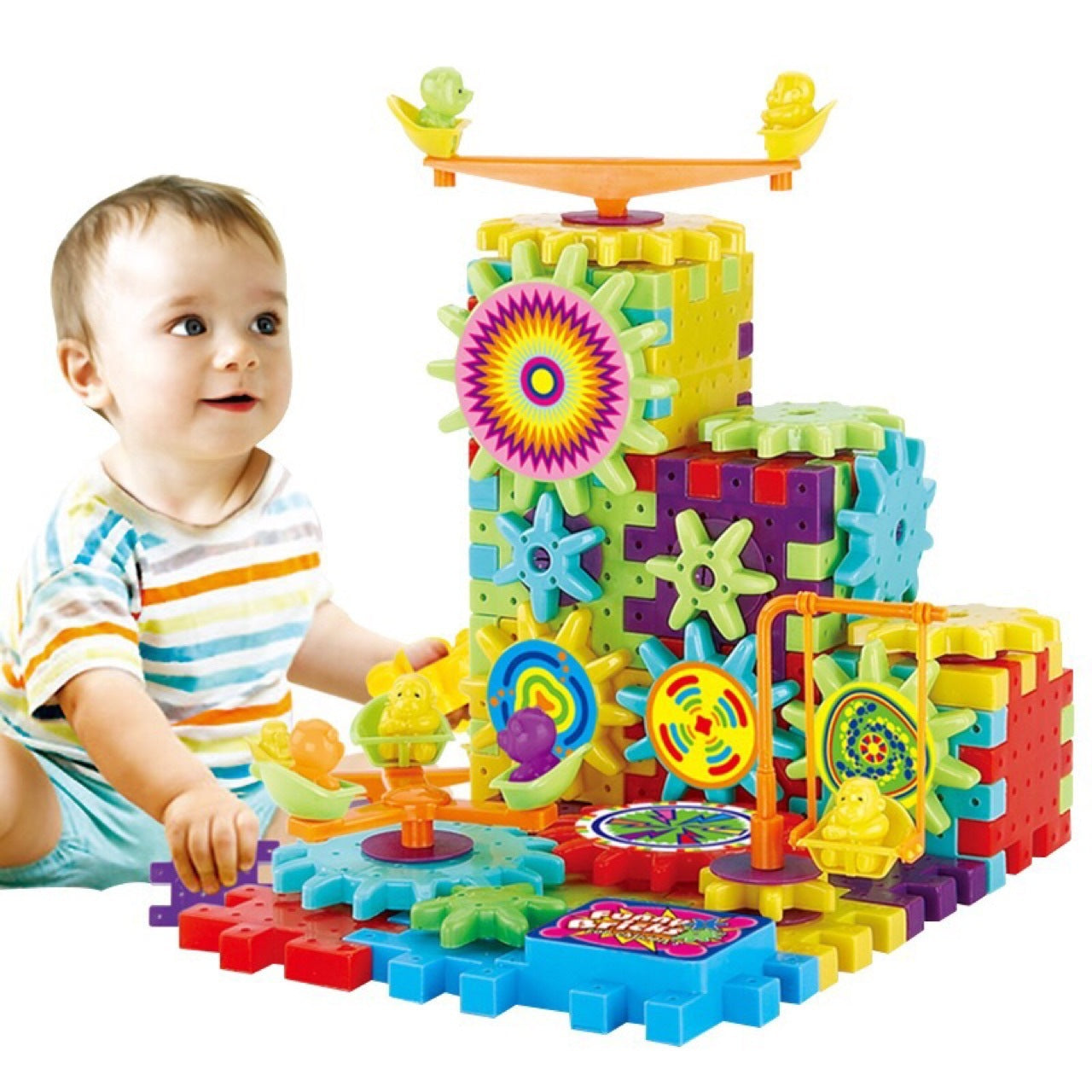 3D electric gears Kits Plastic Educational Toy