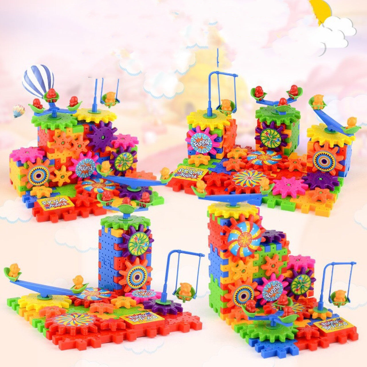 3D electric gears Kits Plastic Educational Toy