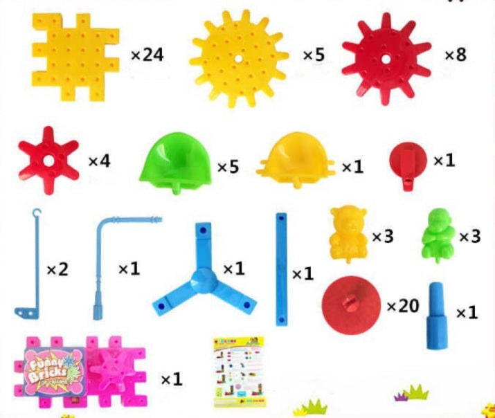 3D electric gears Kits Plastic Educational Toy