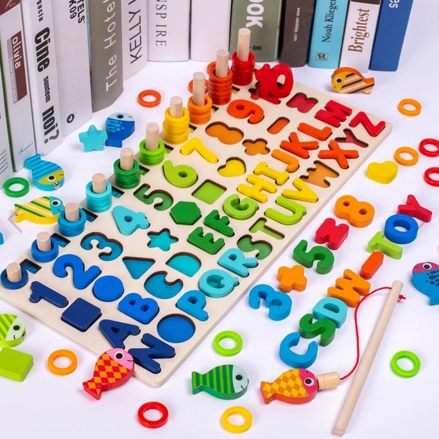 3D Geometric Digital Letter Educational Toy