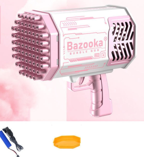 Automatic 69 holes bubble machine gun toy
