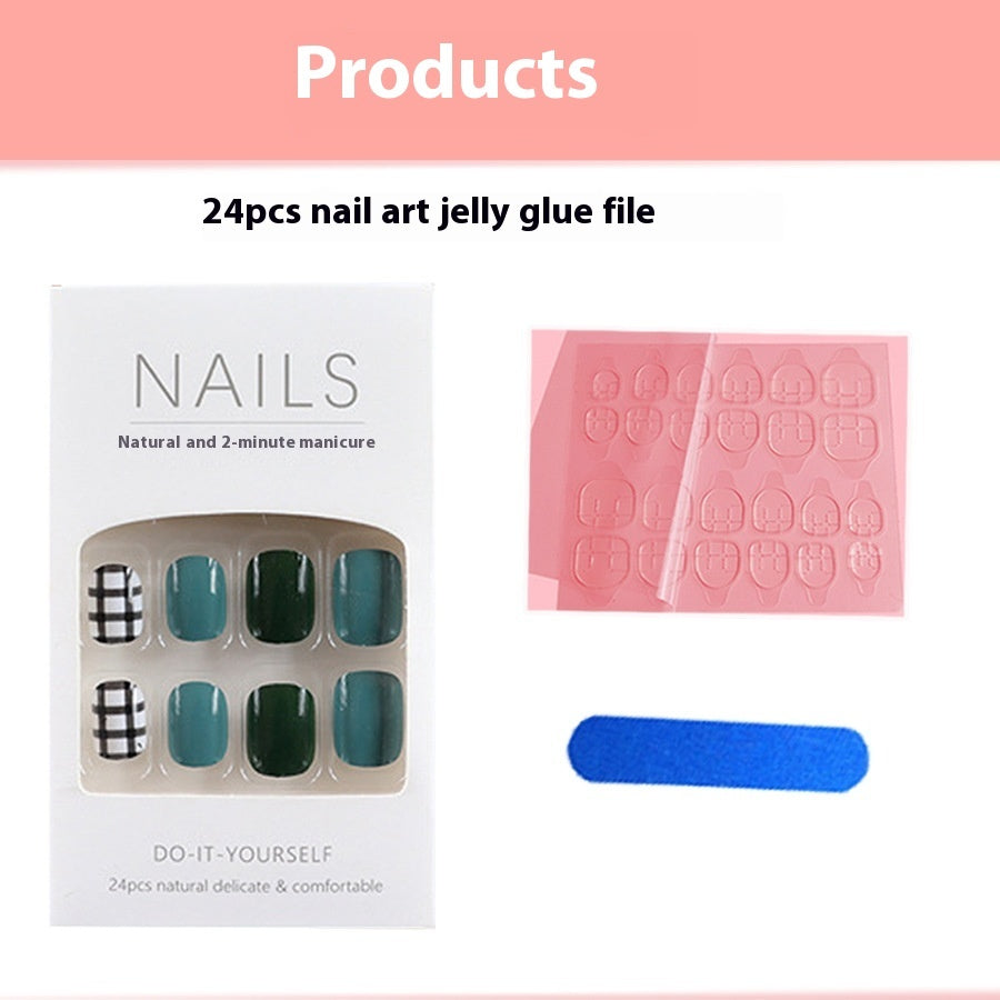 Wine Red French Love European Square Press on Nails