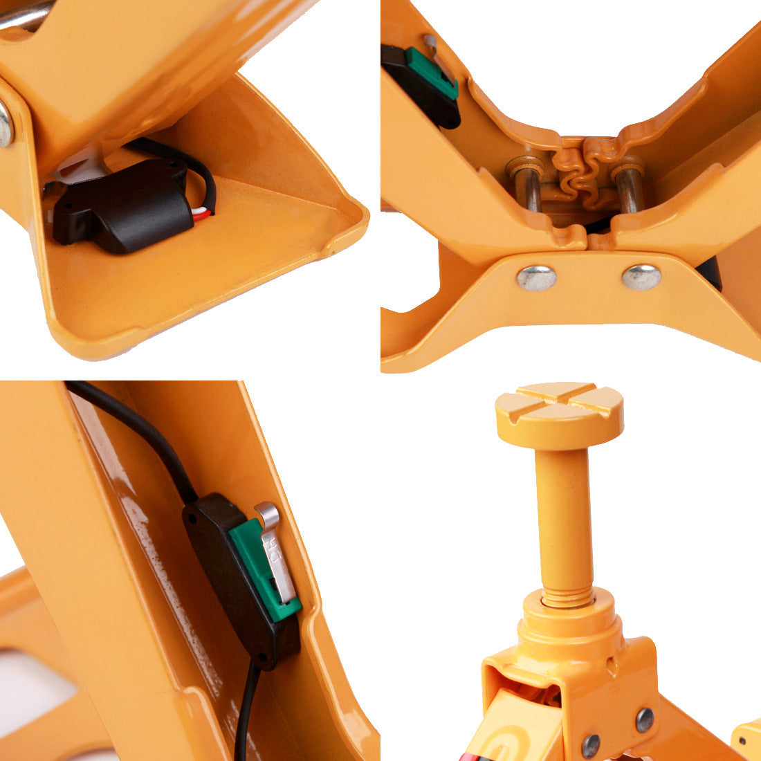 Electric car jack with wrench