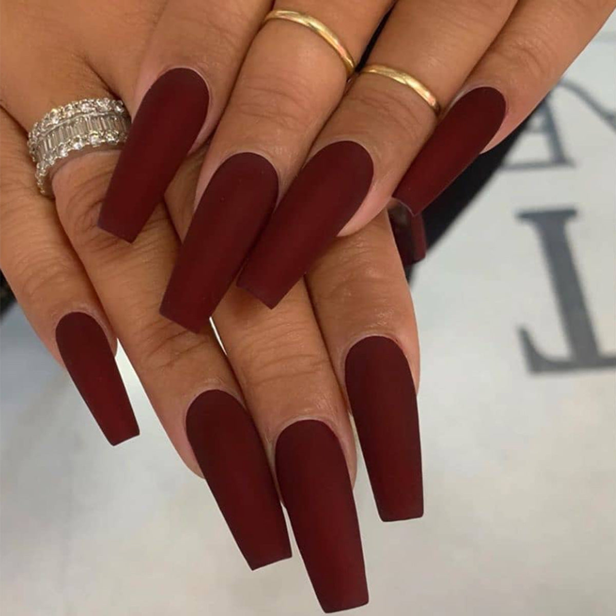 Solid Color Long Ballet Press on Nails