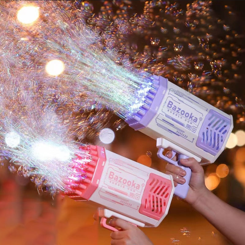 Automatic 69 holes bubble machine gun toy