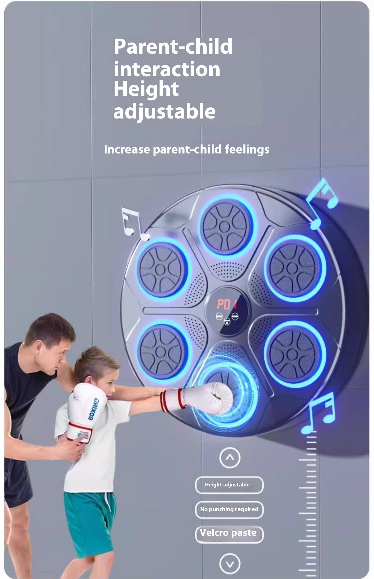Music Boxing Machine With RGB Light Bluetooth