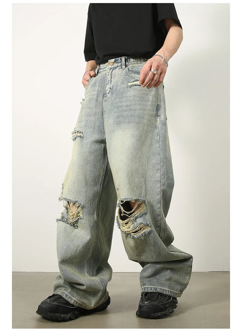 Ripped Blue Baggy Jeans