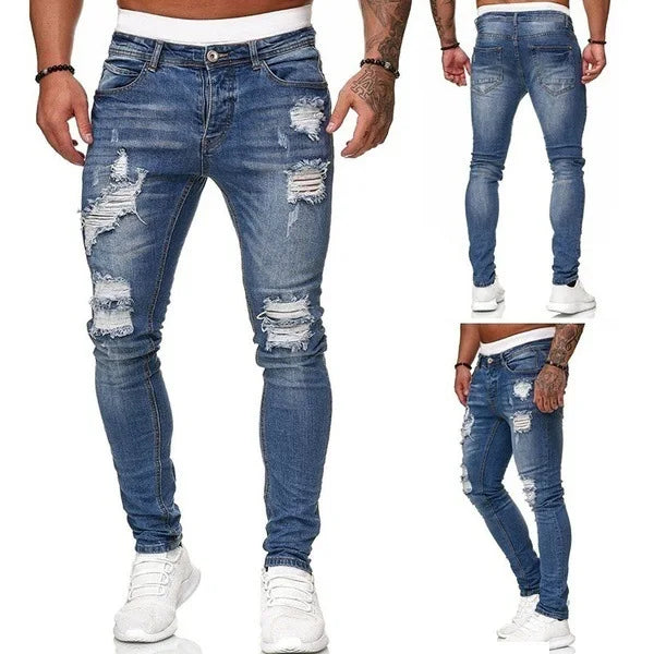 Ripped Denim Fashion Jeans