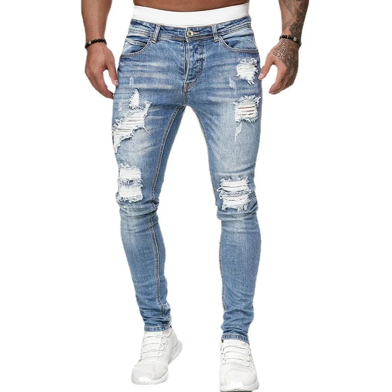Ripped Denim Fashion Jeans