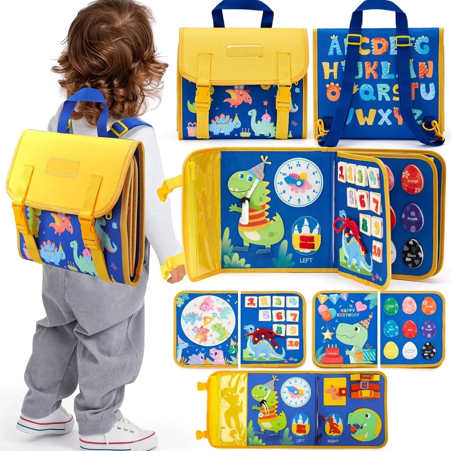 Toddler Life Skills Learning Toy with Travel Backpack