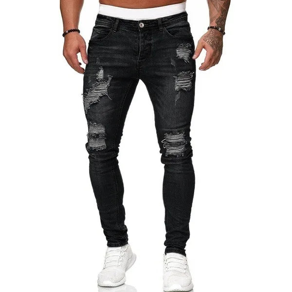 Ripped Denim Fashion Jeans