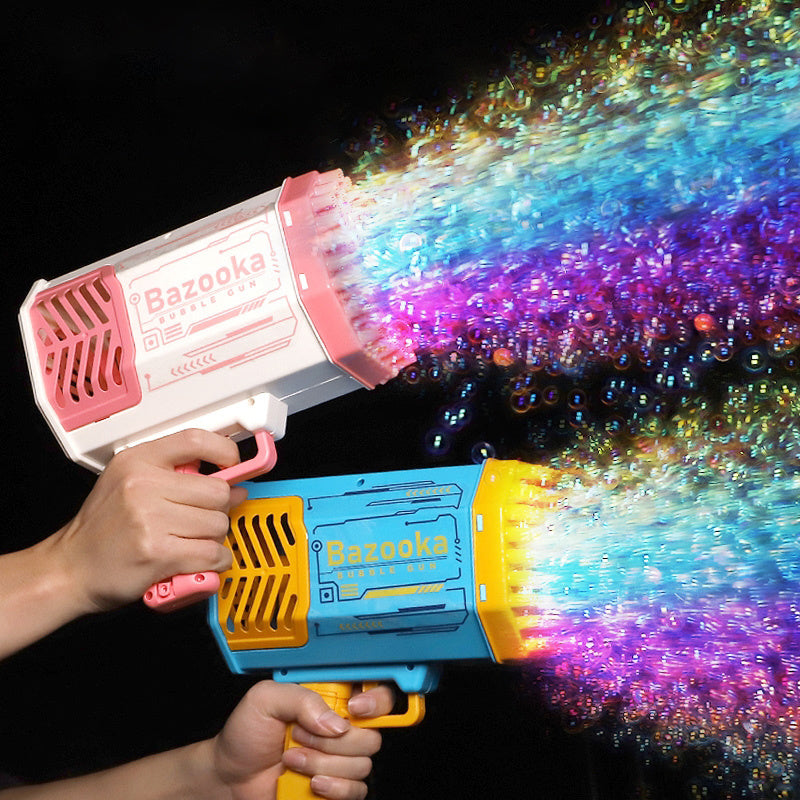 Automatic 69 holes bubble machine gun toy