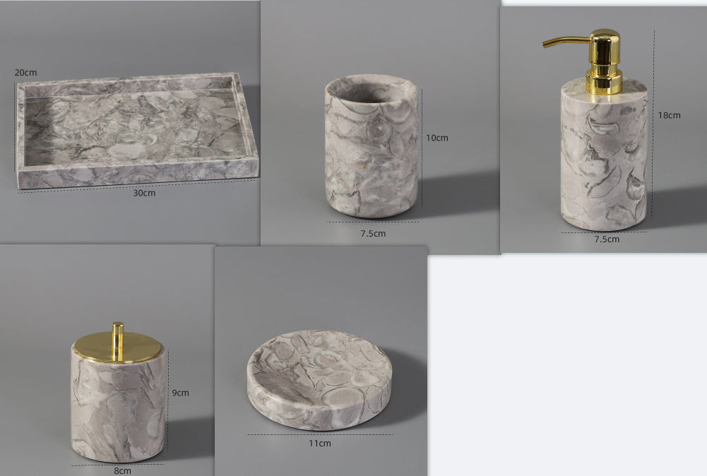 Marble Bathroom Set Furnishing