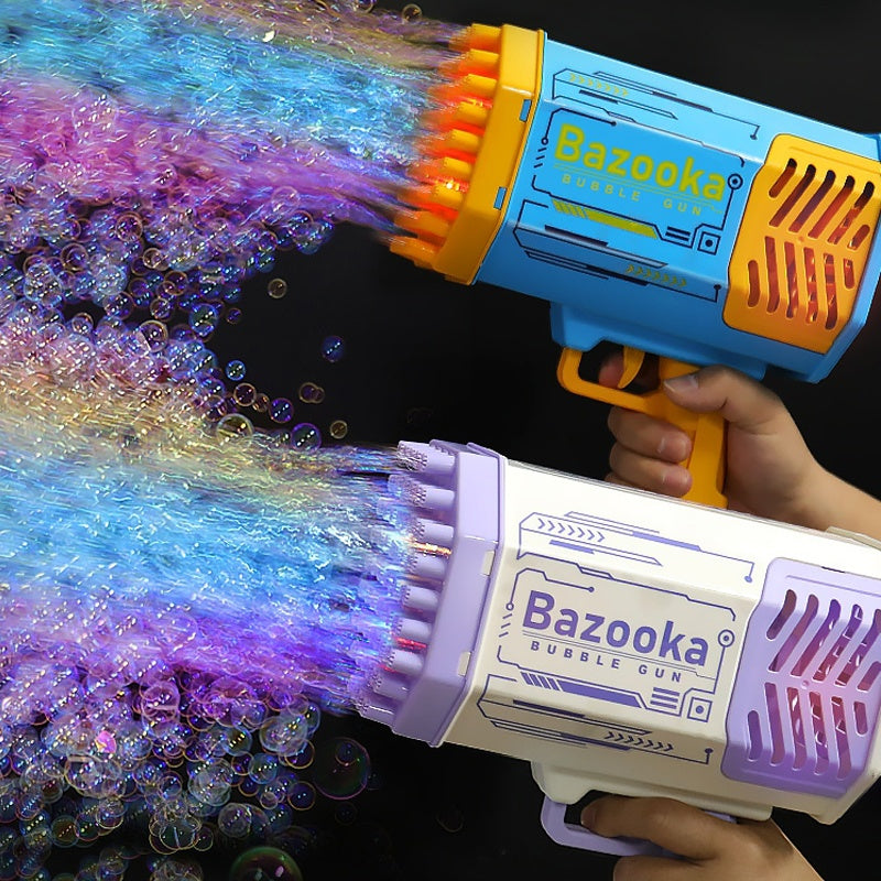 Automatic 69 holes bubble machine gun toy