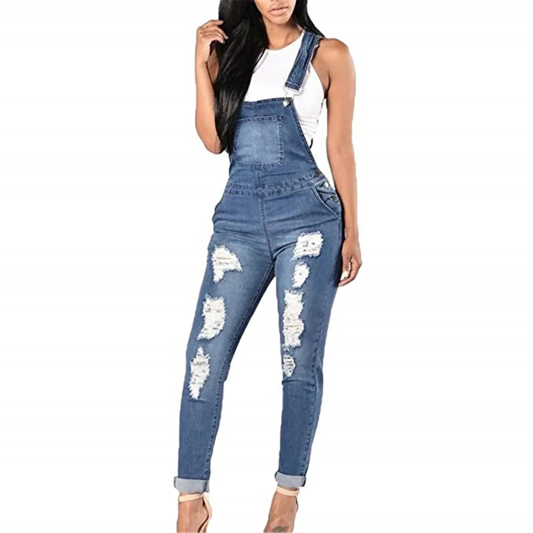 Women's Slim Fit Jean Jumpsuit