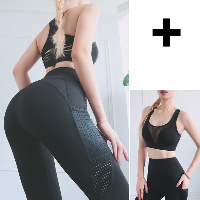Fitness Yoga Pants for Women High Waist Solid Pocket-10