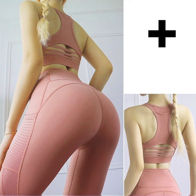 Fitness Yoga Pants for Women High Waist Solid Pocket-5
