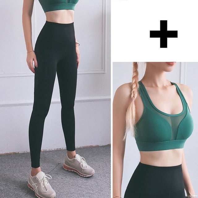 Fitness Yoga Pants for Women High Waist Solid Pocket-7