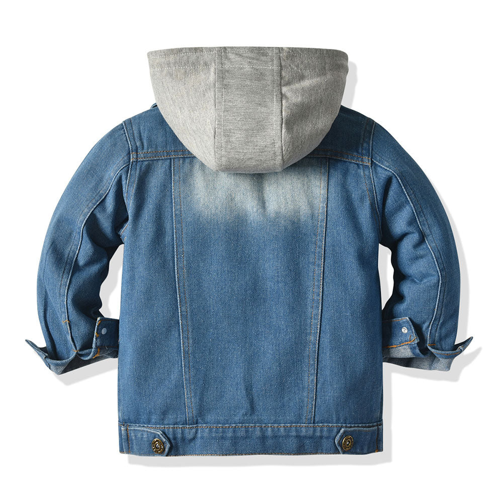 Hooded denim jacket