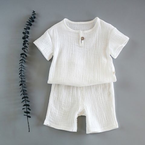 Short sleeve linen set