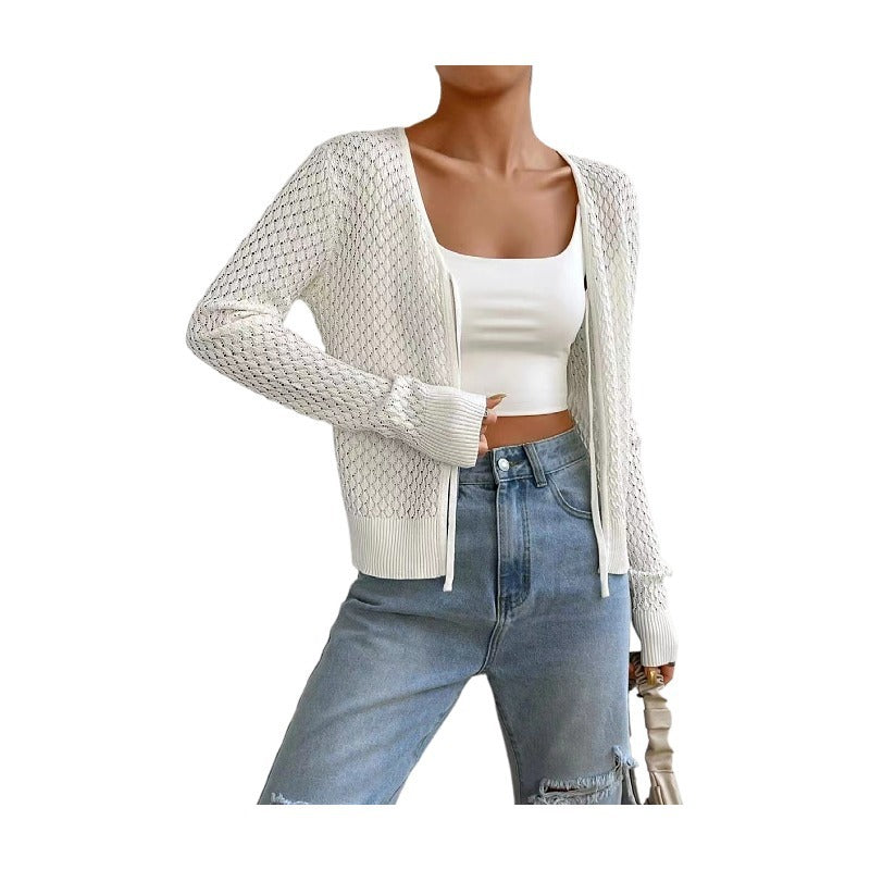 Knitted cardigan coat