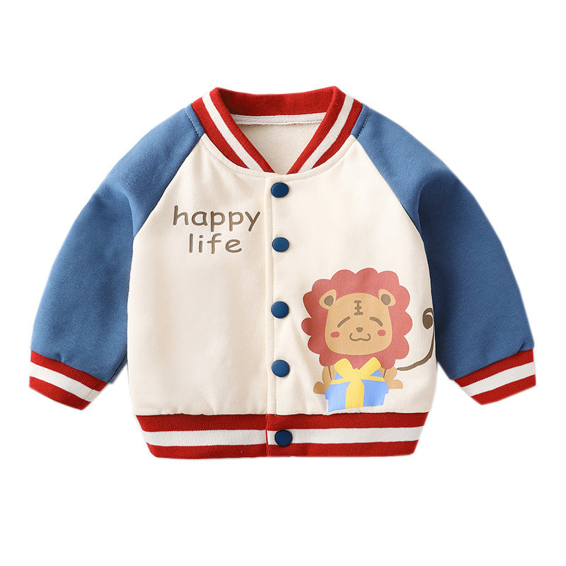 Happy Life letterman jacket