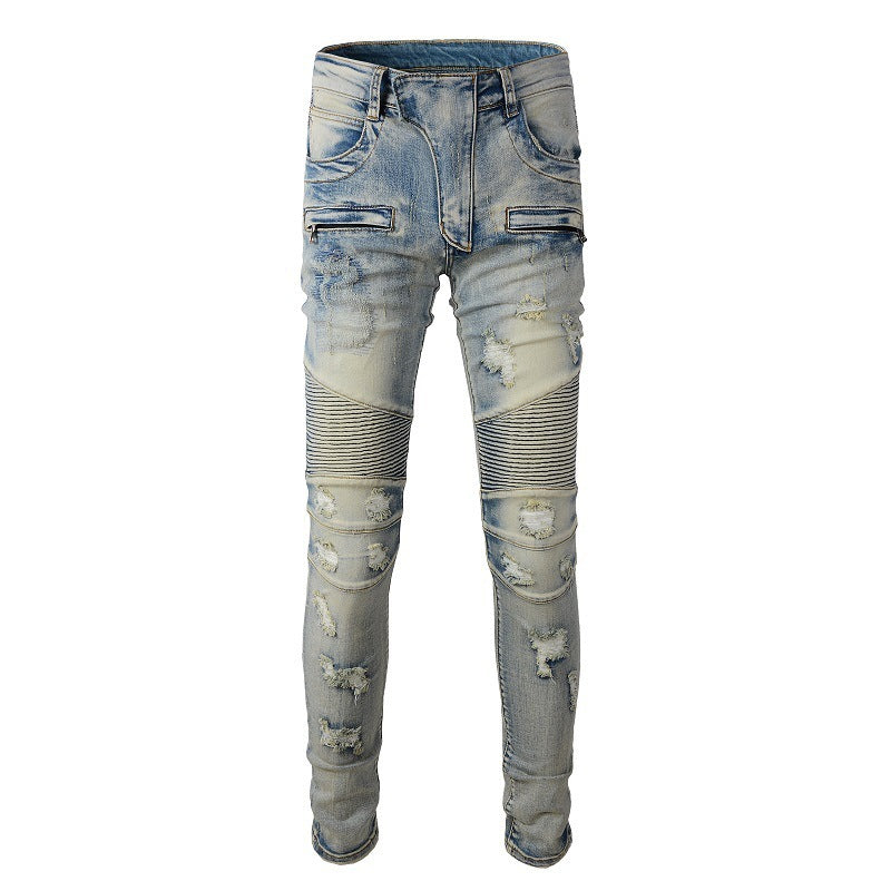 Fashionable distressed jeans