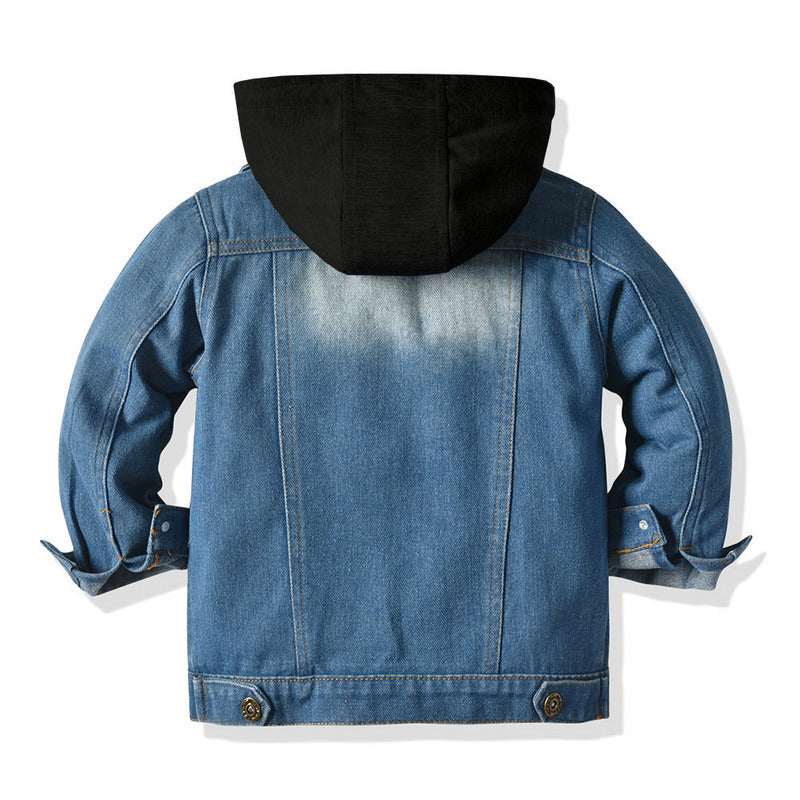 Hooded denim jacket