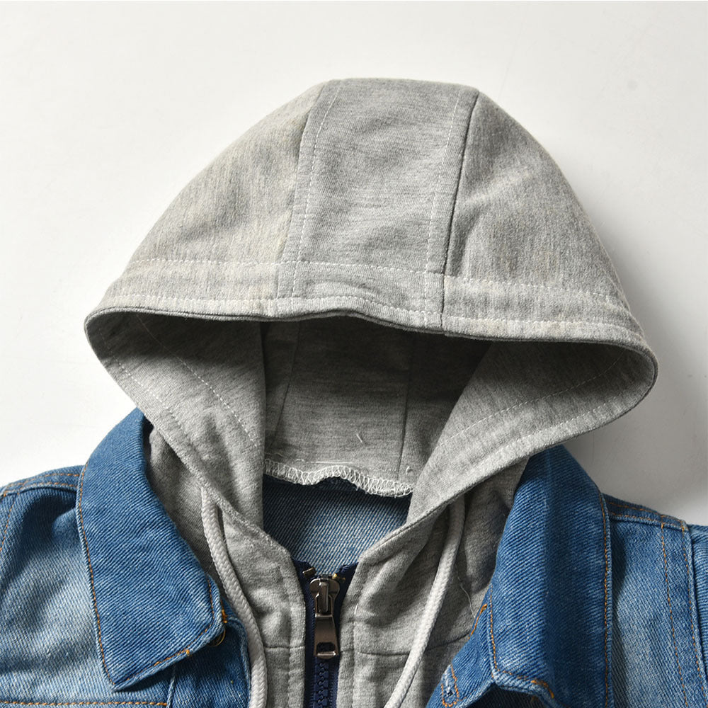 Hooded denim jacket