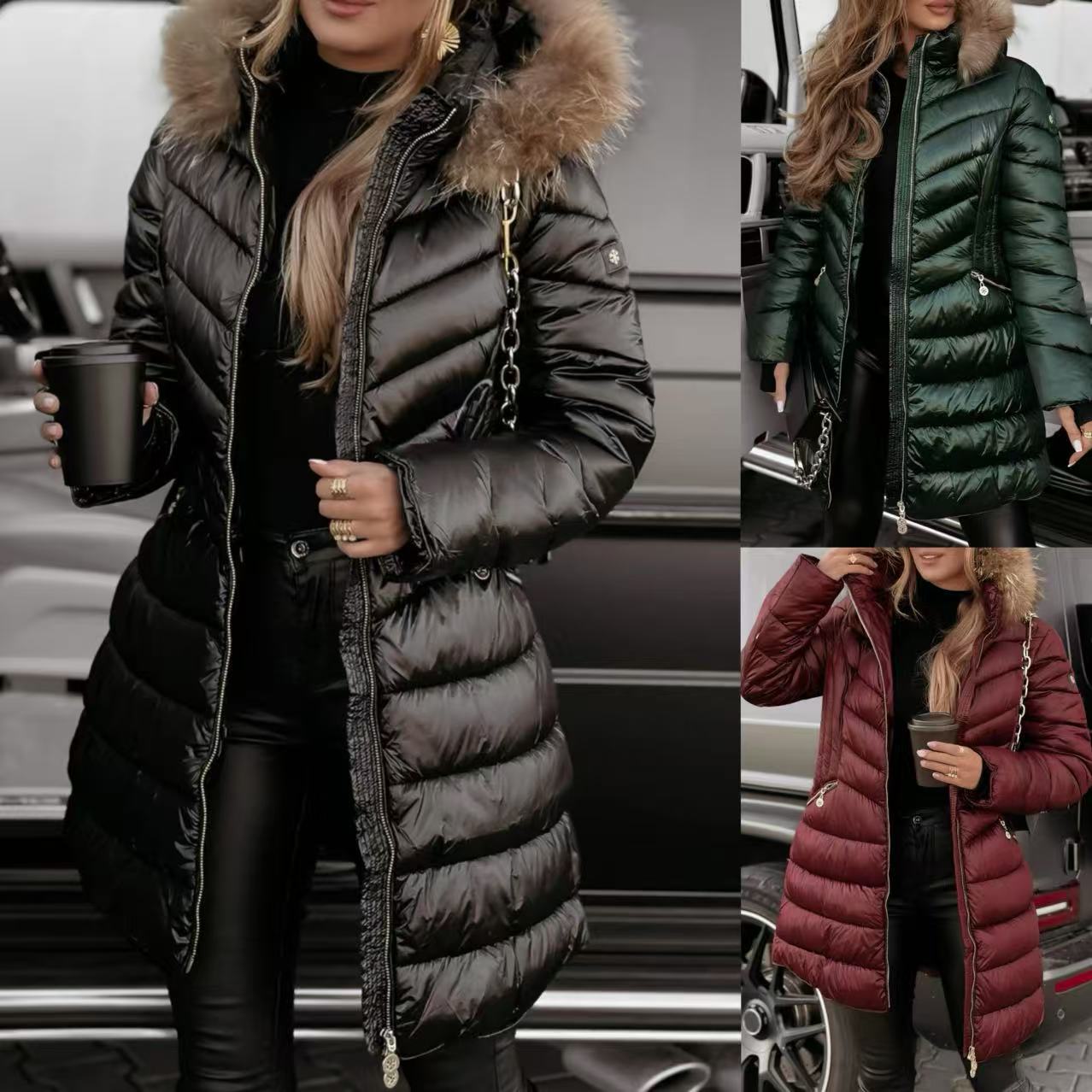 Fashionable Fur Collar Winter Jacket