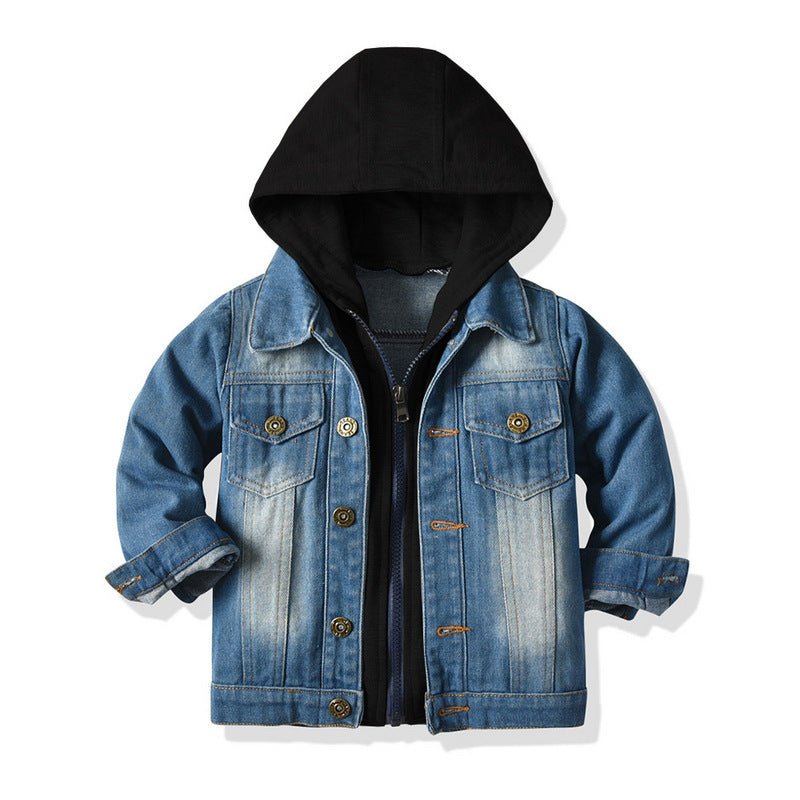 Hooded denim jacket