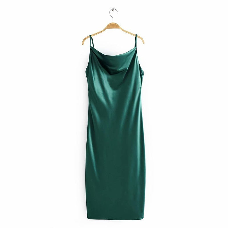 Sexy silk Mid-length Dress