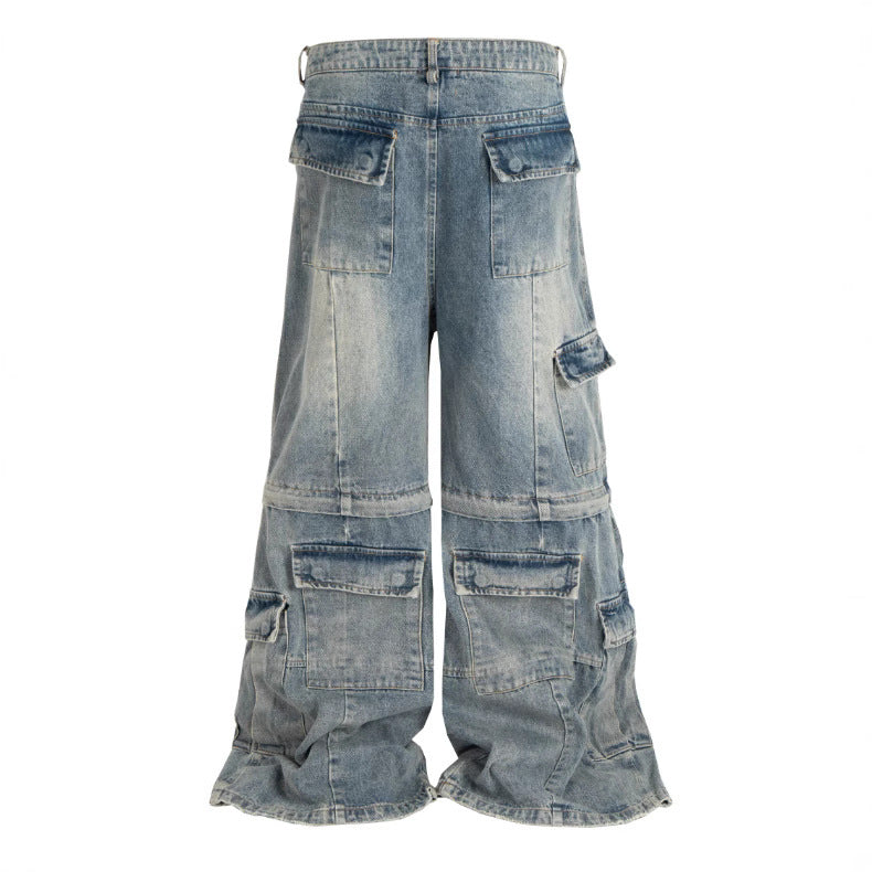 Detachable oversized jeans