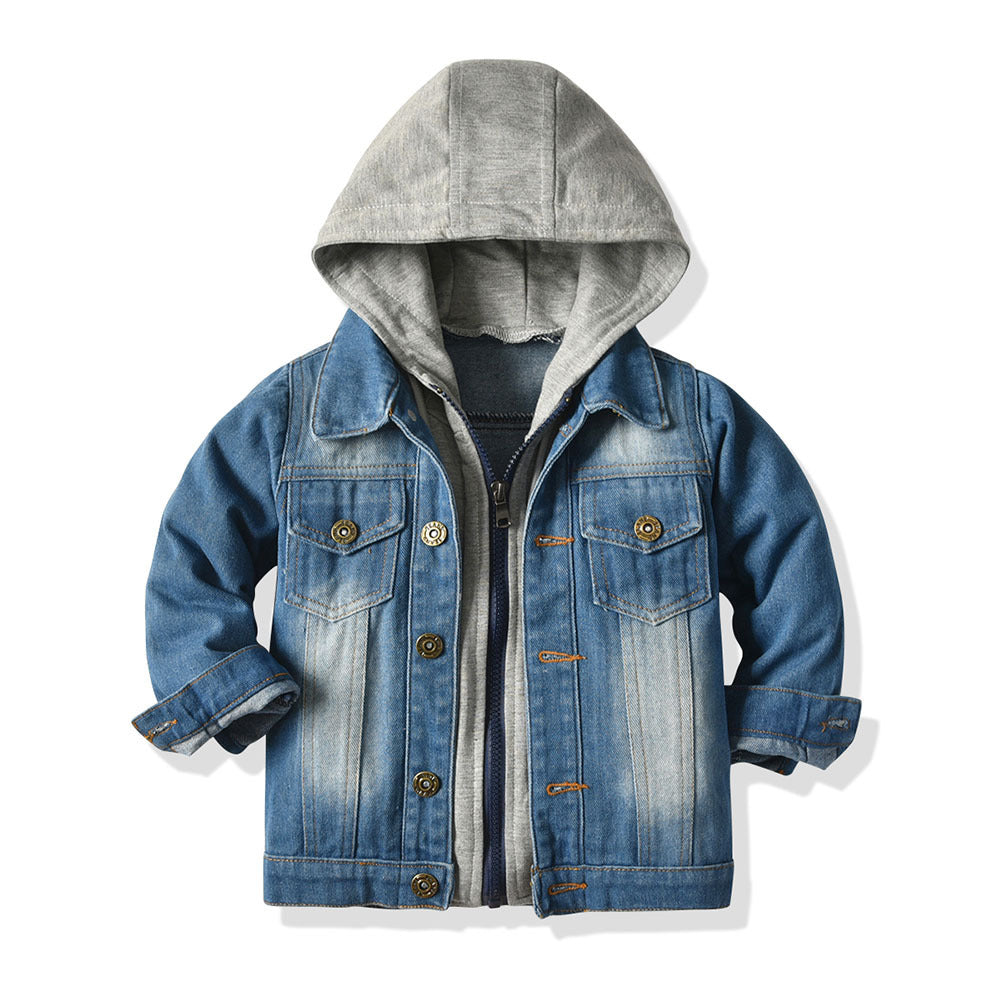 Hooded denim jacket