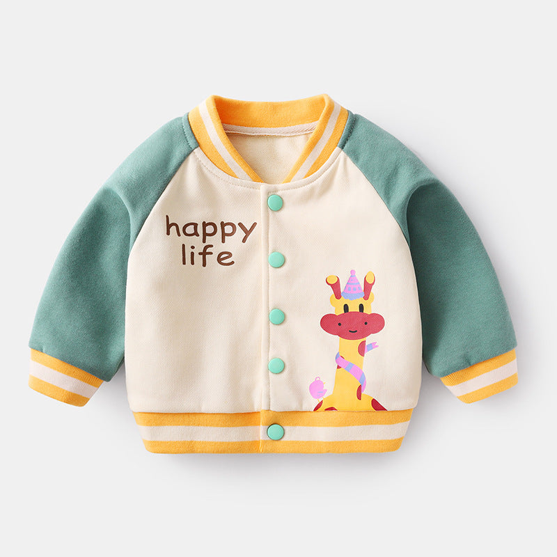 Happy Life letterman jacket