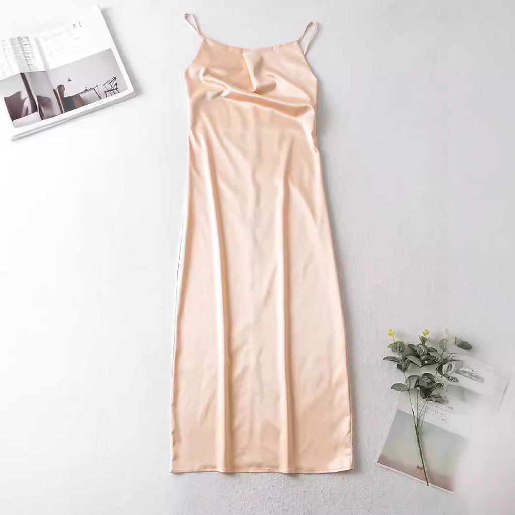 Sexy silk Mid-length Dress