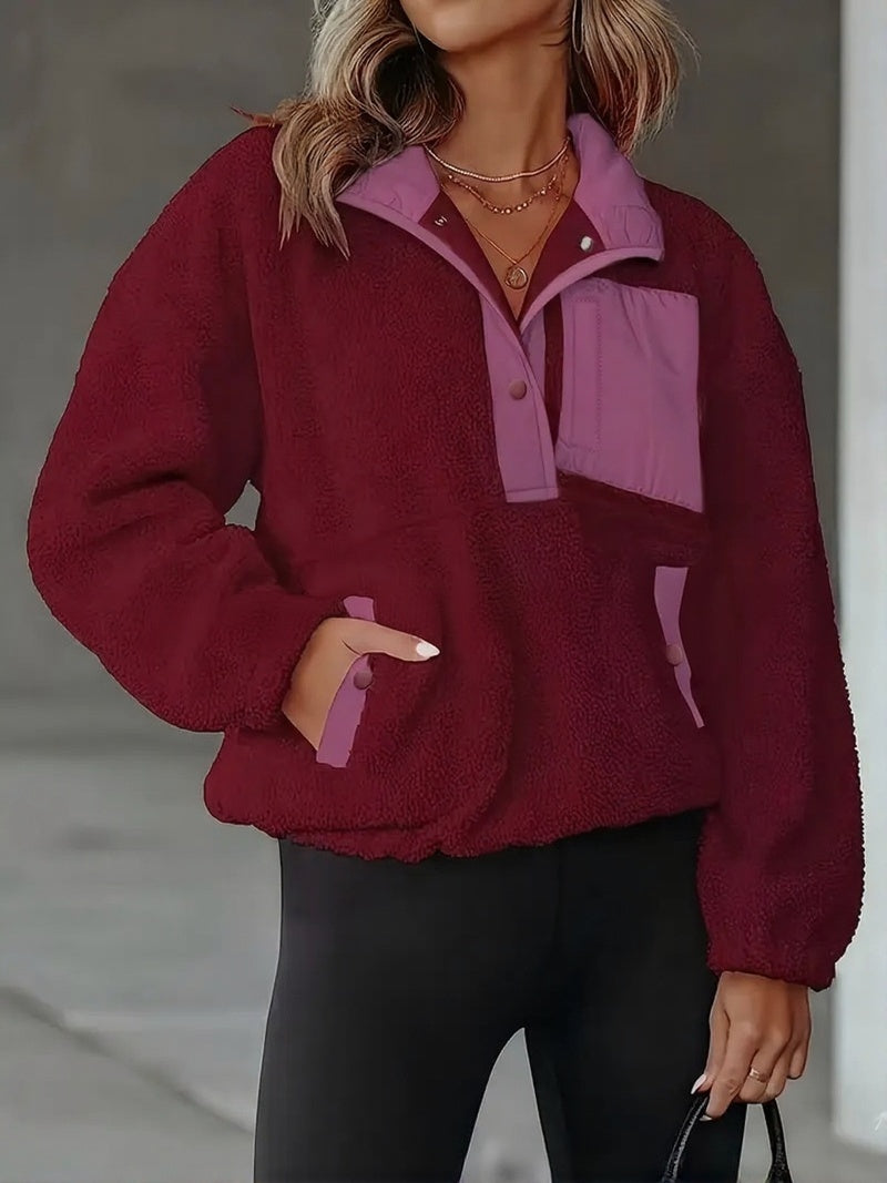 Fashionable fleece sweatshirt