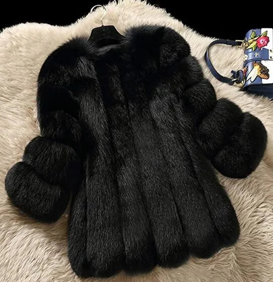 2018 New Hot Winter Women Jacket Factory Supply Fashion Fur Coat White Pink Women Furs Faux Fox/Rabbit Fur Coat