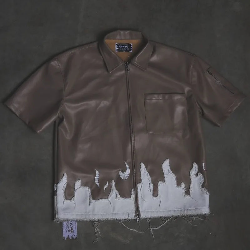 Vintage embroidered Hip Hop Fashion Shirt