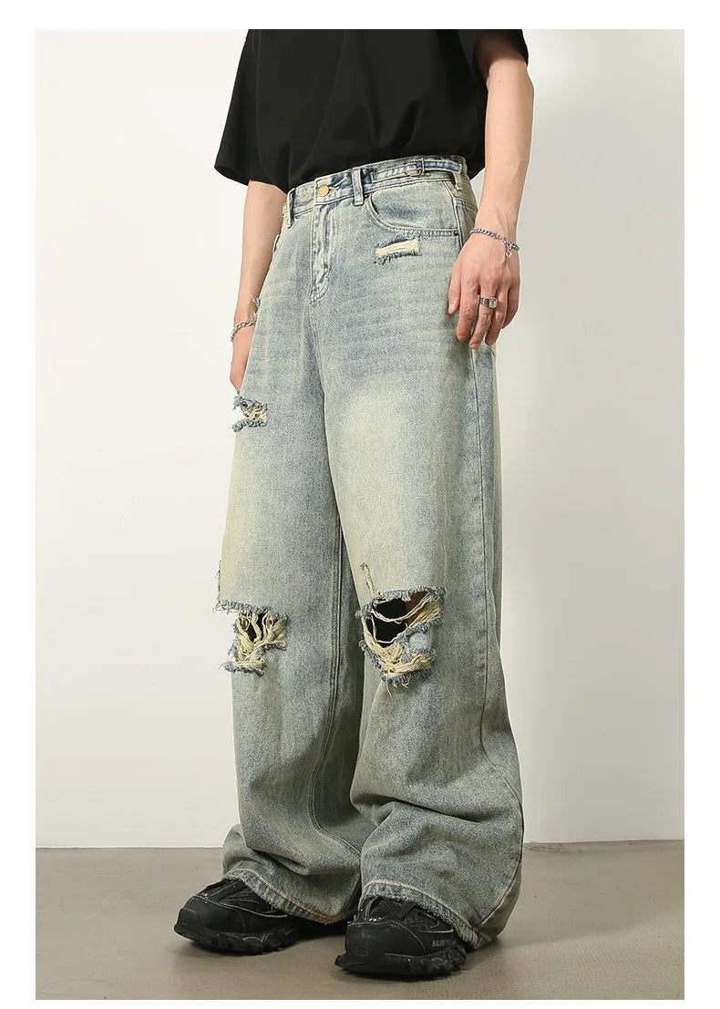 Ripped Blue Baggy Jeans
