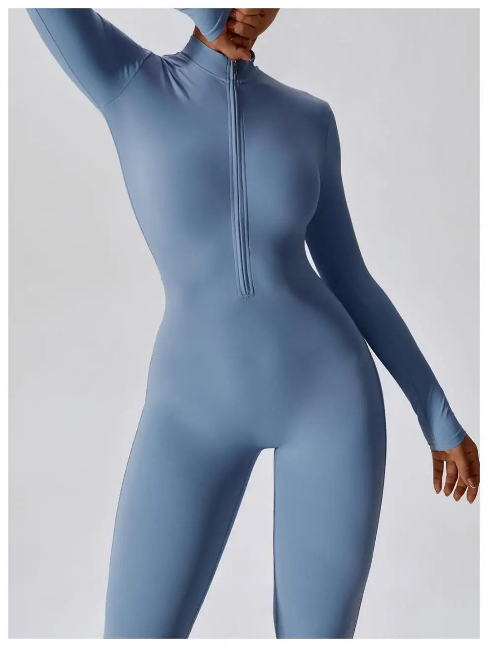 One-piece Sports Training Jumpsuit Women's Long Sleeve Tight Hip-highlighting Bodysuit Gym Clothing Sexy Dance Exercise Tights