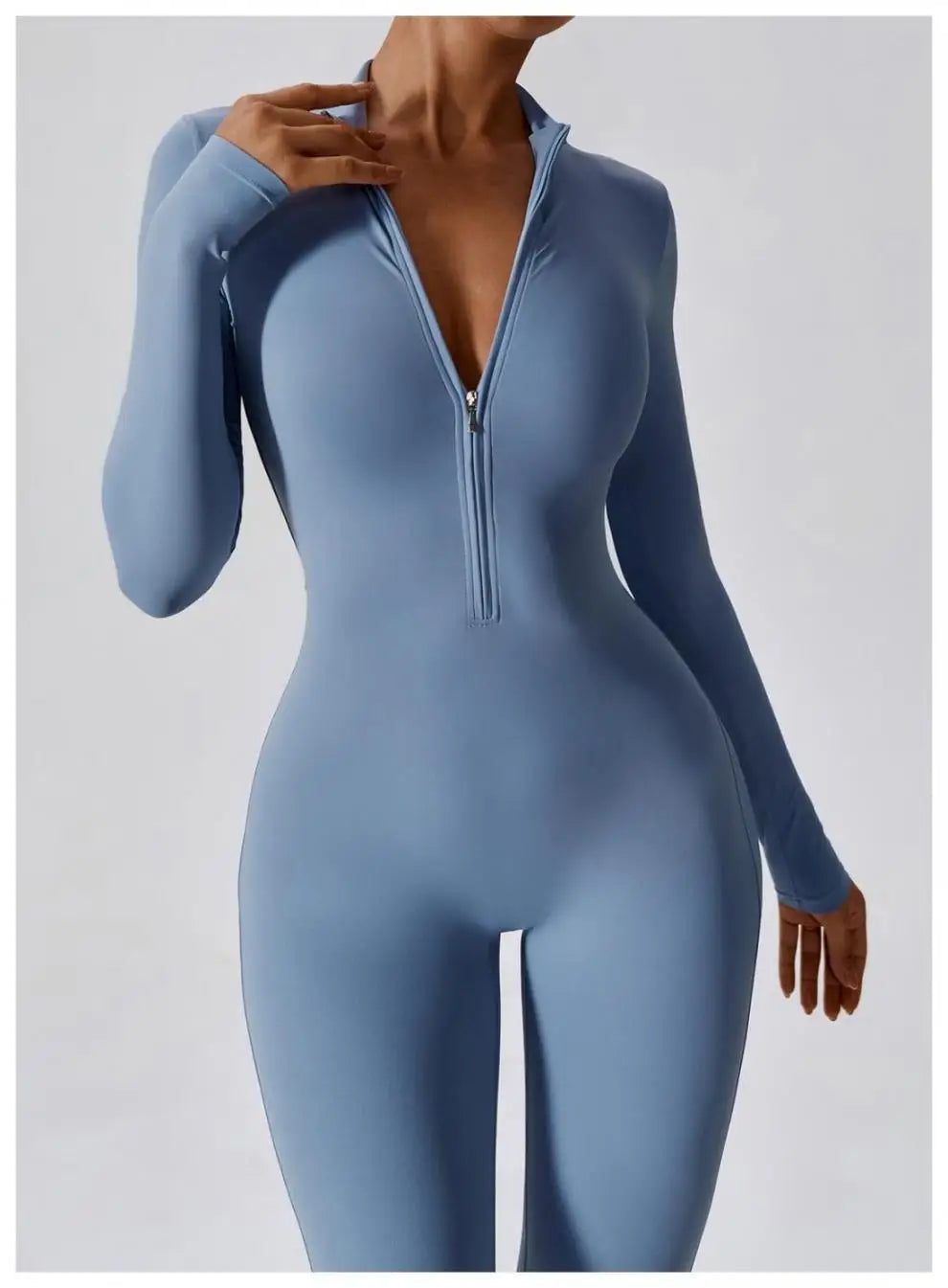 One-piece Sports Training Jumpsuit Women's Long Sleeve Tight Hip-highlighting Bodysuit Gym Clothing Sexy Dance Exercise Tights