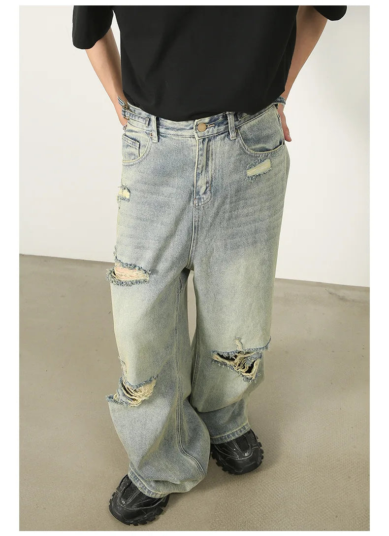 Ripped Blue Baggy Jeans