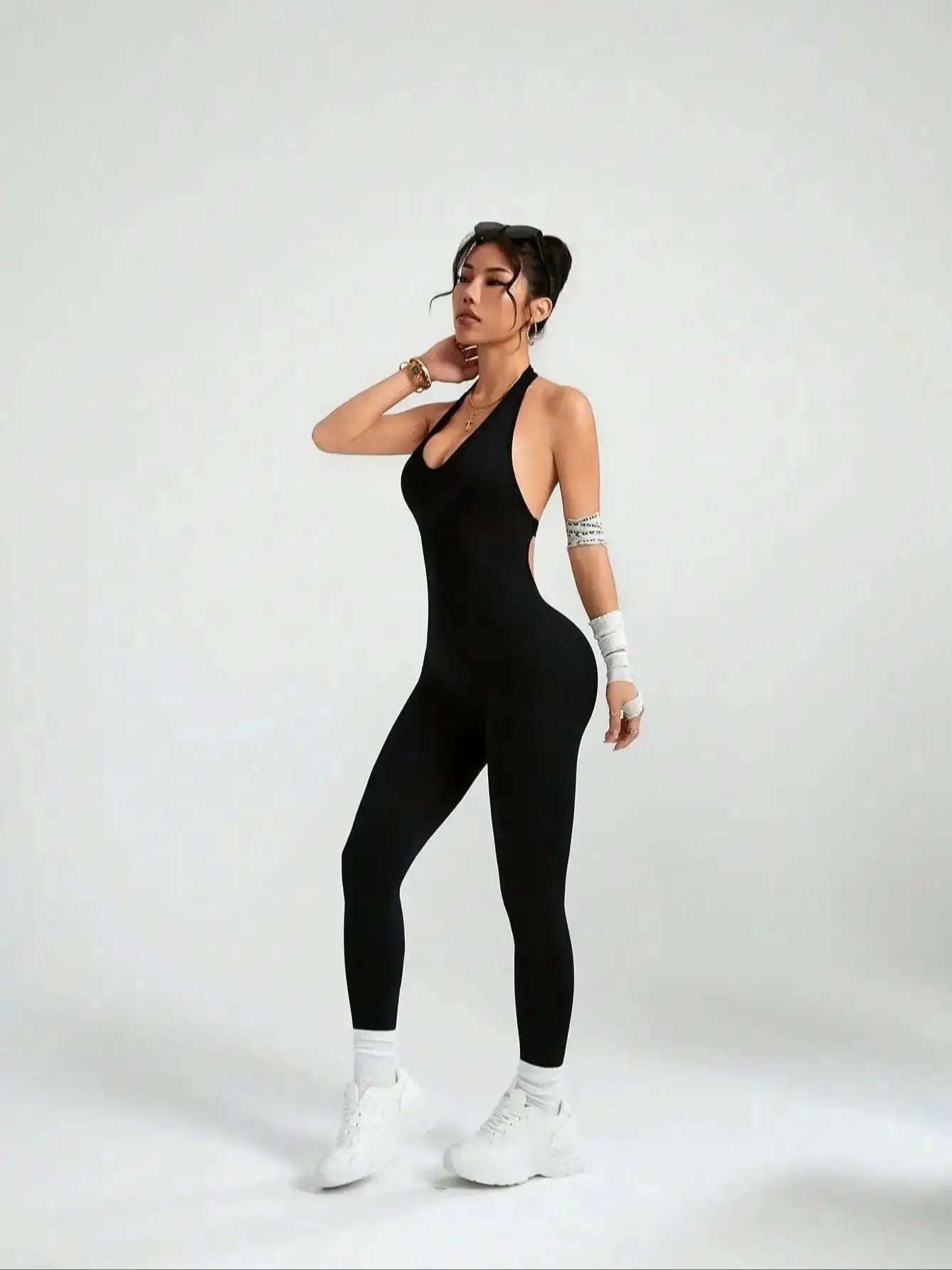 One-Piece Yoga Jumpsuit Skinny Short Sportswear Woman Gym Clothing Workout Clothes Fitness Stretch Bodysuit For Women tracksuit