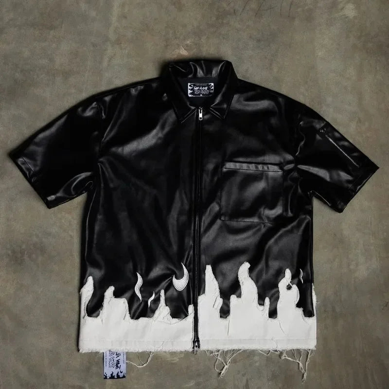 Vintage embroidered Hip Hop Fashion Shirt