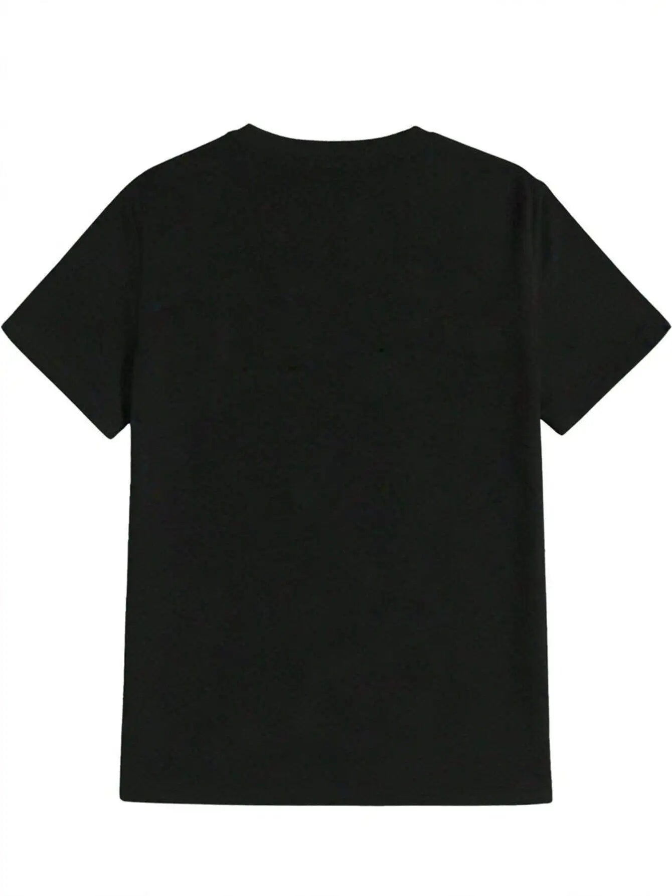Men's and women's retro rock band graphic t-shirts, crew neck, casual summer tops with bold "M" print and musical note design