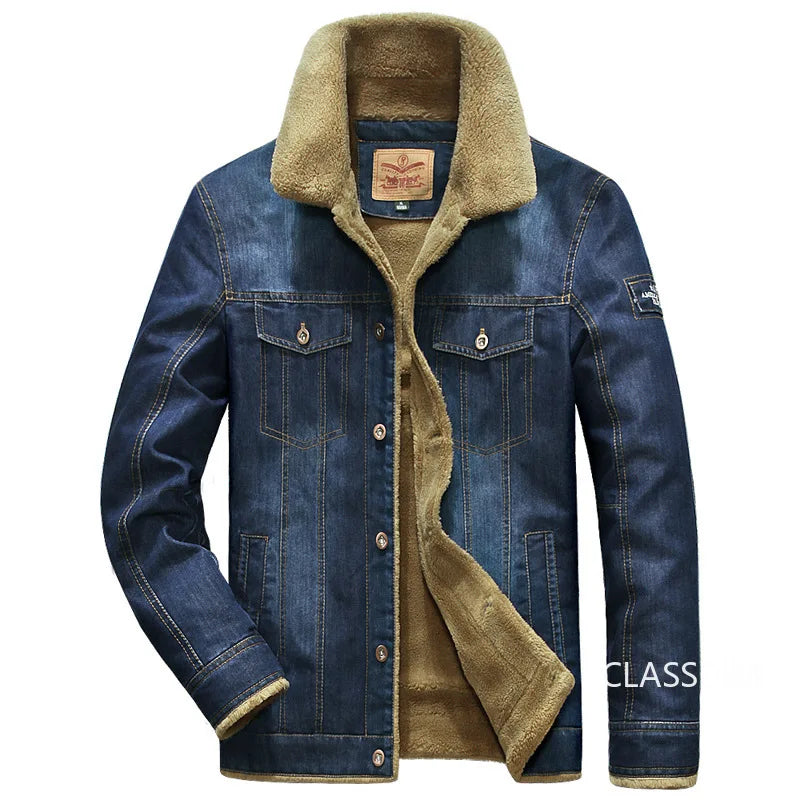 Fleece Denim Jean Jacket